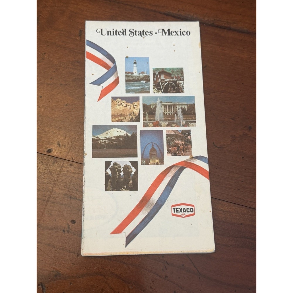 Vintage 1976 Texaco United States Mexico Folding Road Map Pristine Unused Cond